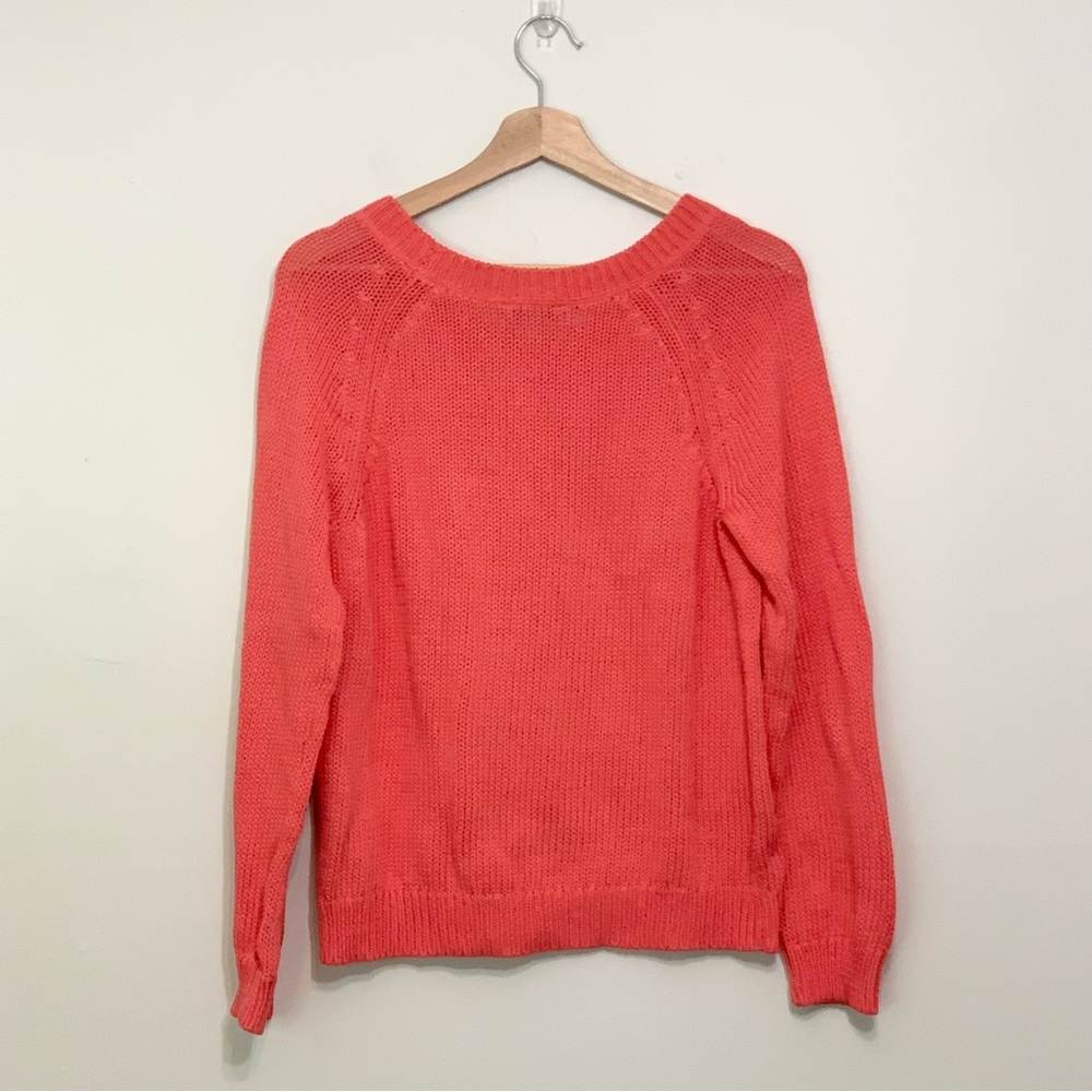 Banana Republic Milly Collection Crew Neck Sweater Coral Small - Picture 5 of 12
